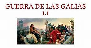Guerra de las Galias 1.1: Descripción de la Galia y sus habitantes