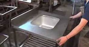 fabricación lavadero de acero inoxidable