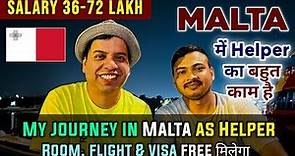 MALTA Work Visa 2023 for Indians| My Job in Malta as Waiter | Life and Salary in Malta for Indians