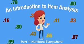 An Introduction to Item Analysis - Number Everywhere!