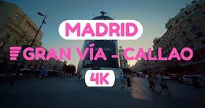 [4K] 📍 GRAN VÍA (MADRID, ESPAÑA) - Caminata por la calle más famosa de la capital española