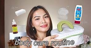 BODY CARE ROUTINE FOR BRIGHT & GLOWY SKIN 🧴🧼 ✨ • Joselle Alandy
