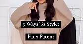3 Ways To Style Faux Patent Leather Leggings with SPANX! #spanx Follow my shop @sarah_jude on the @shop.LTK app to shop this post and get my exclusive app-only content! https://liketk.it/3SZ9d #ltkfall #LTKstyletip #leatherleggings #fallstyle | Sarah Jude