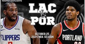 LA Clippers vs Portland Trail Blazers Full Game Highlights | Oct 25 | 2024 NBA Season