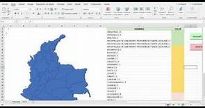 Mapa de Colombia por departamentos desde Excel VBA | GRATIS