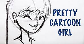 How to Draw a Pretty Cartoon Girl (Step by Step)