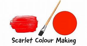 Scarlet Colour | How To Make Scarlet Red Colour | Colour Mixing | Almin Creatives