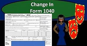Form 1040 2018 Changes - Comparison of Form 1040 2018 and 2017
