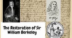 The Restoration of Sir William Berkeley