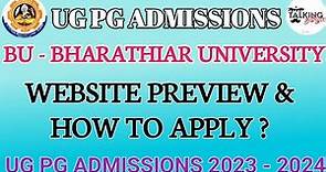 BU - BHARATHIAR UNIVERSITY ||UG PG ADMISSION-2023||WEBSITE PREVIEW & HOW TO APPLY?|| @talkingtamila