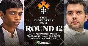 FIDE Candidates 2024 Rd 12 | Ian Faces Pragg's Prep! Hikaru, Fabiano, Gukesh Caught In 3-Way Battle!