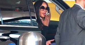 Supermodel Naomi Campbell Calms Her Nerves With A Cigarette Before Taking Flight