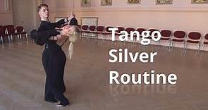 Tango Basic (Silver) Choreography - Natural Promenade Turn to Rock Turn, Brush Tap