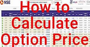 How to Calculate Option pricing or Premium