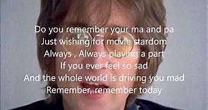 Remember with lyrics(John Lennon)