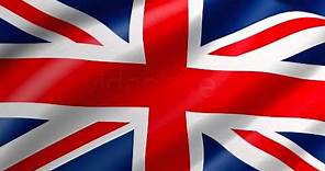 UK United Kingdom Flag Waving Loop 4K