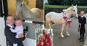 Andy Carroll and Billi Mucklow gift his rarely seen eldest daughter a PONY for her 12th birthday