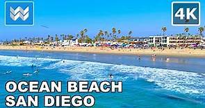 [4K] Ocean Beach Pier in San Diego California - Walking Tour & Travel Guide 🎧 Binaural Sound