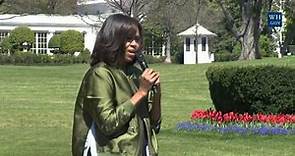 First Lady Michelle Obama Plants the White House Kitchen Garden