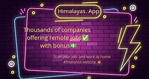 #Himalayas.App #Apply for Remote jobs #onlineearning #freelance website