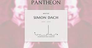 Simon Dach Biography - German lyrical poet and hymnwriter