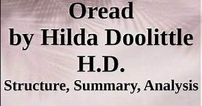 Oread by Hilda Doolittle H.D. | Structure, Summary, Analysis