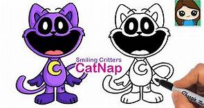 How to Draw CatNap Smiling Critters | Poppy Playtime
