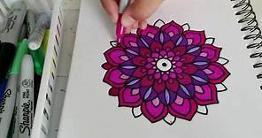 Como hacer Mandalas a color! Paso a Paso | how to draw Color Mandala Step by Step | Shantal art