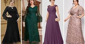 most beautiful and gorgeous plus size mother of the bride dresses//plus size long dress2023