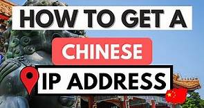 CHINESE IP ADDRESS 🇨🇳📍 How to get an IP address in China from anywhere ✅ [Tutorial]