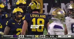MCCARTHY FINDS COLSTON LOVELAND FOR 41 YARDS