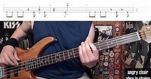 Angry Chair by Alice In Chains - Bass Cover with Tabs Play-Along