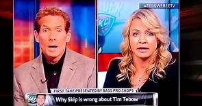 Michelle Beadle sets Skip Bayless straight on First Take regarding Tim Tebow.