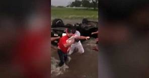 Raw, unedited: Incredible rescue of infant, 2-year-old nearly killed in the Texas storms