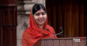 Activist Malala Yousafzai delivers impassioned speech to Canadian Parliament