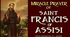MIRACLE PRAYER OF ST. FRANCIS OF ASSISI
