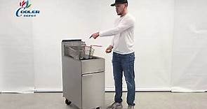 Liquid Propane 40 lb. Stainless Steel Floor Fryer Commercial Propane Gas Fryer