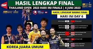 Hasil Lengkap Final Thailand Open 2023: Korea Juara Umum | Badminton Thailand Open 2023 Finals