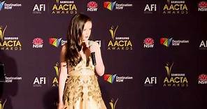 CLOUDSTREET'S Lara Robinson on Receiving Award For BEST YOUNG ACTOR | Inaugural AACTA Awards