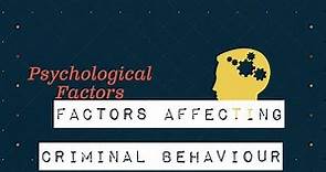 Factors affecting criminal behaviour