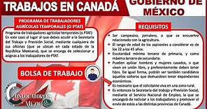 Trabajos en Canadá Gobierno de México 2022-2023 BOLSA de trabajo LABORAL Vacates de EMPLEO