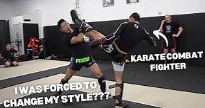 Forced to change my style while sparring Karate Combat Fighter