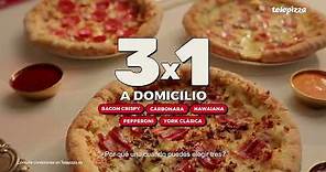 3x1 a domicilio de Telepizza | ¿Por qué una cuando puedes elegir tres? | 🍕🍕🍕