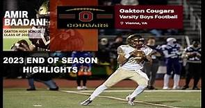 2023 End of Season Highlights, Amir Baadani (Oakton High School Varsity Quarterback)