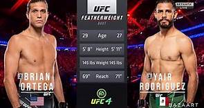 BRIAN ORTEGA VS YAIR RODRIGUEZ FULL FIGHT UFC FIGHT NIGHT