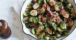 Pan Roasted Brussels Sprouts with Bacon