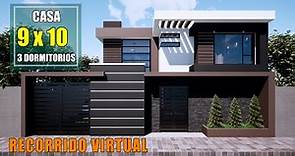 Recorrido Virtual || Casa CTR 9 x 10 m || Casa 3D