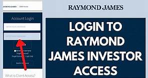 How to Login to Raymond James Investor Access Account (2023)