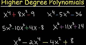 Factoring Higher Degree Polynomial Functions & Equations - Algebra 2