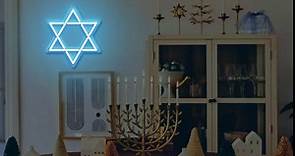 Attivolife Star of David Neon, Hanukkah Decorations Blue Star Shape Light up Acrylic with USB Powered, LED Neon Light Wall Art Decor for Jews Judaism Synagogue Passover Shabbat Hanukkah Party Decor